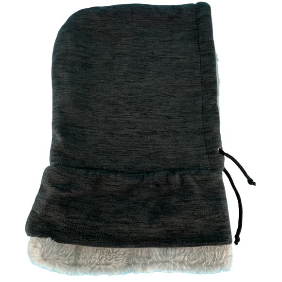 Soft Furry Hooded Head and Neck Warmer Faux Fur Drawstring - Picture 5 of 14
